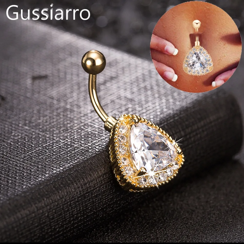 Gussiarro Noble Water Drop Clear Cubic Zirconia Gold-Color Belly Button Navel Piercing Body Jewelry Navel Belly Woman
Gussiarro Noble Water Drop Clear Cubic Zirconia Gold-Color Belly Button Navel Piercing Body Jewelry Navel Belly Woman