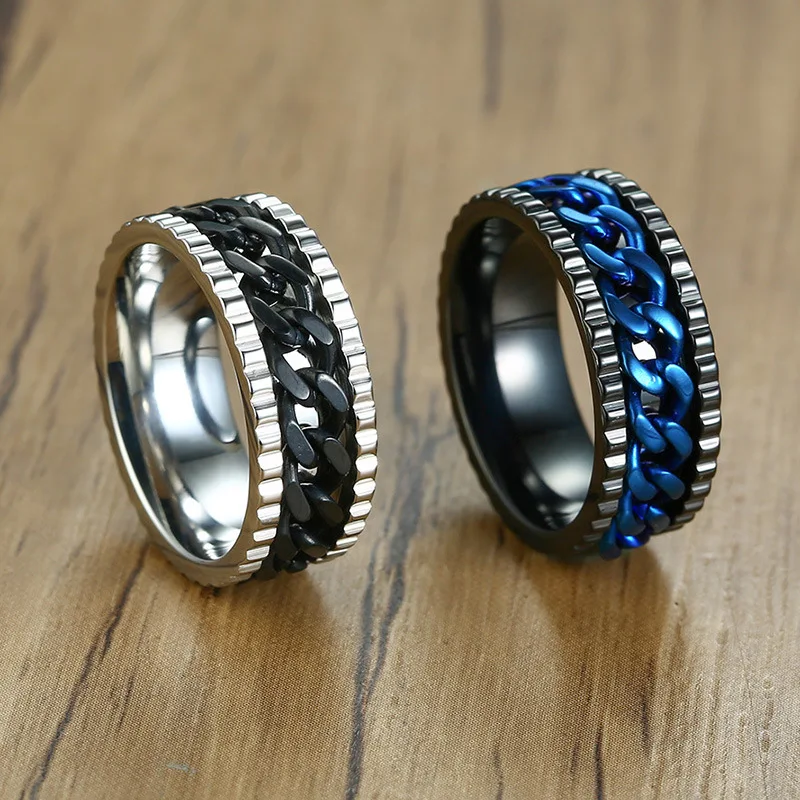 Modyle Punk Stylish Spinner Chain Ring for Men Women 8MM Stainless Steel Wedding Band Rotatable Male Jewelry
Modyle Punk Stylish Spinner Chain Ring for Men Women 8MM Stainless Steel Wedding Band Rotatable Male Jewelry
