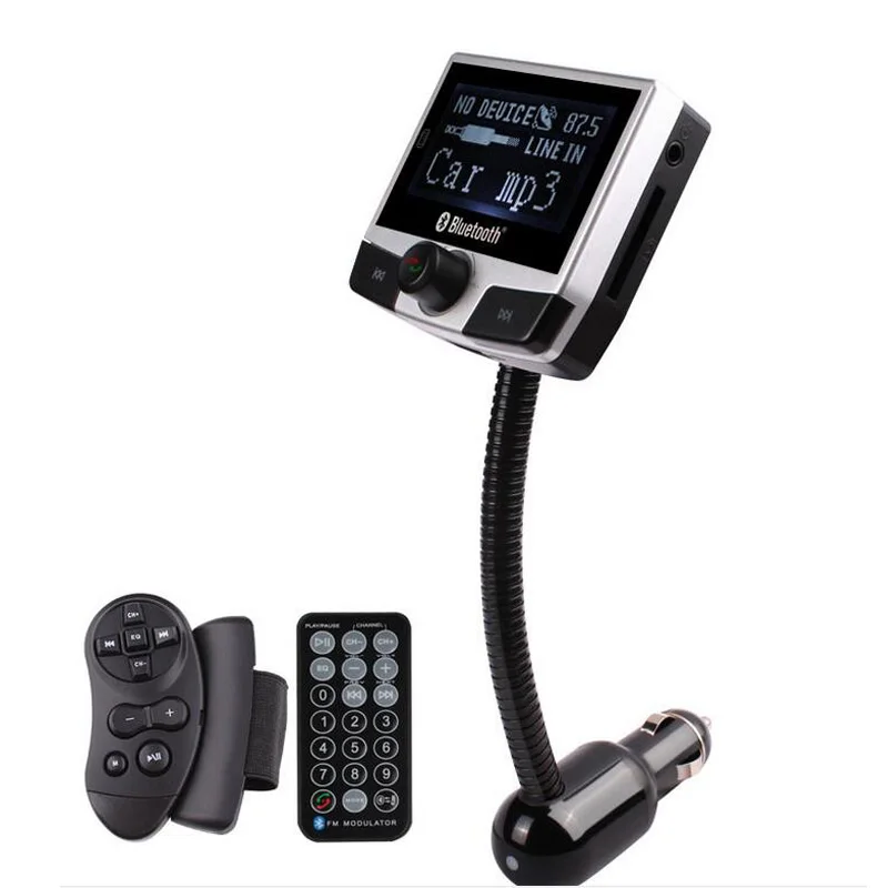 Bluetooth font b Car b font Kit FM Transmitter font b Audio b font with Remote
