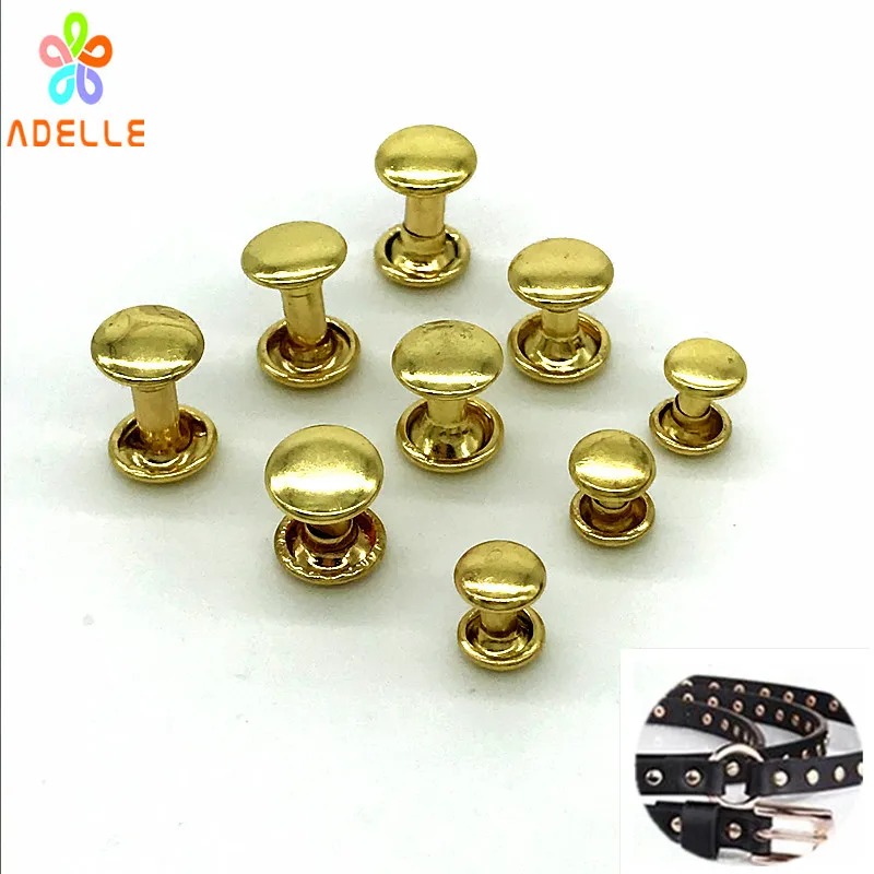 HOT 50 sets 100% Solid Brass Rivets Double Cap Rivets 8 sizes Punk Studs Leather Craft accessories DIY belt free shipping
HOT 50 sets 100% Solid Brass Rivets Double Cap Rivets 8 sizes Punk Studs Leather Craft accessories DIY belt free shipping