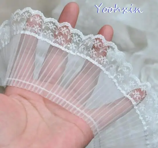 Embroidery Flower White Tulle Lace Fabric Voile Pleated Lace Ribbon Collar 7cm Trim Decor DIY Sewing Applique dentelle encaje
Embroidery Flower White Tulle Lace Fabric Voile Pleated Lace Ribbon Collar 7cm Trim Decor DIY Sewing Applique dentelle encaje