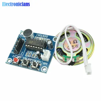 ISD1820 Recording Recorder Module Voice Module the Voice Board Telediphone Module Board with Microphones + Mic Audio Loudspeaker
ISD1820 Recording Recorder Module Voice Module the Voice Board Telediphone Module Board with Microphones + Mic Audio Loudspeaker
