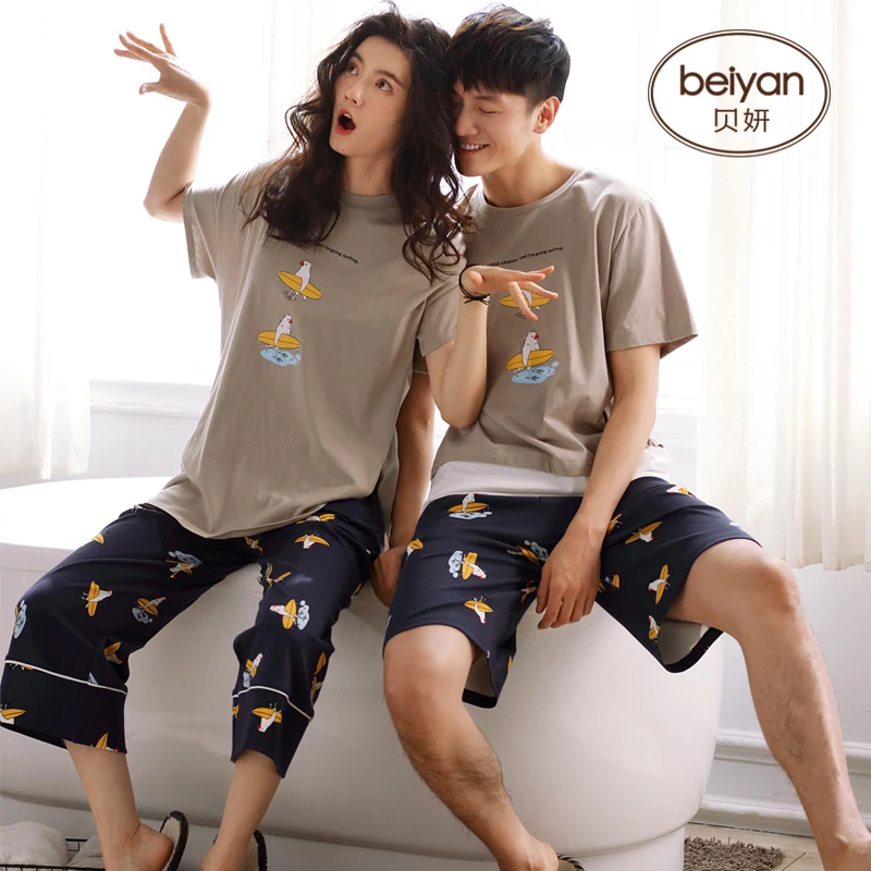 Summer Men Pyjamas Short Sleeve 100% Cotton Casual Couple Cartoon Pajamas Sleepwear Suit Homewear Pyjama
Summer Men Pyjamas Short Sleeve 100% Cotton Casual Couple Cartoon Pajamas Sleepwear Suit Homewear Pyjama