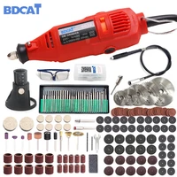 BDCAT 180W Electric Dremel Engraving Mini Drill polishing machine Variable Speed Rotary Tool with 186pcs Power Tools accessories image
