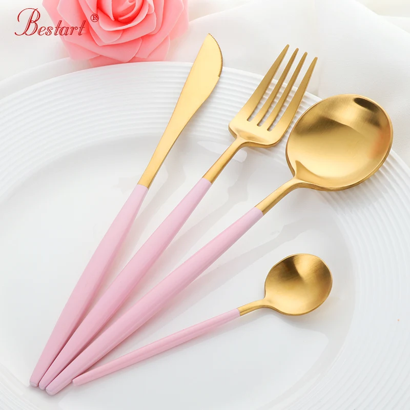 1lot/24 pcs Luxury Pink Gold Cutlery Set Food Stainless Steel Table Knife and Fork Tablespoon Royal Dinnerware Sets Kitchen Tool
1lot/24 pcs Luxury Pink Gold Cutlery Set Food Stainless Steel Table Knife and Fork Tablespoon Royal Dinnerware Sets Kitchen Tool