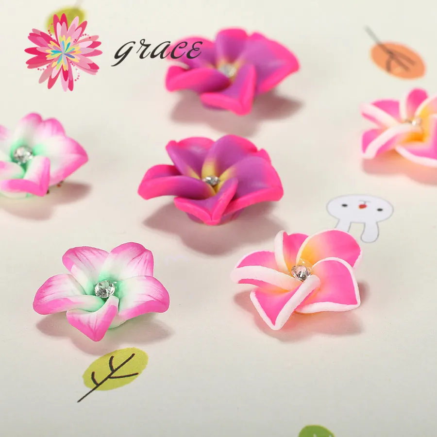 15pcs/lot 20mm Polymer Clay Fimo Charms Plumeria Flowers Beads For Fashion Earrings Girls Hairpin Clip Jewelry Making Materials
15pcs/lot 20mm Polymer Clay Fimo Charms Plumeria Flowers Beads For Fashion Earrings Girls Hairpin Clip Jewelry Making Materials