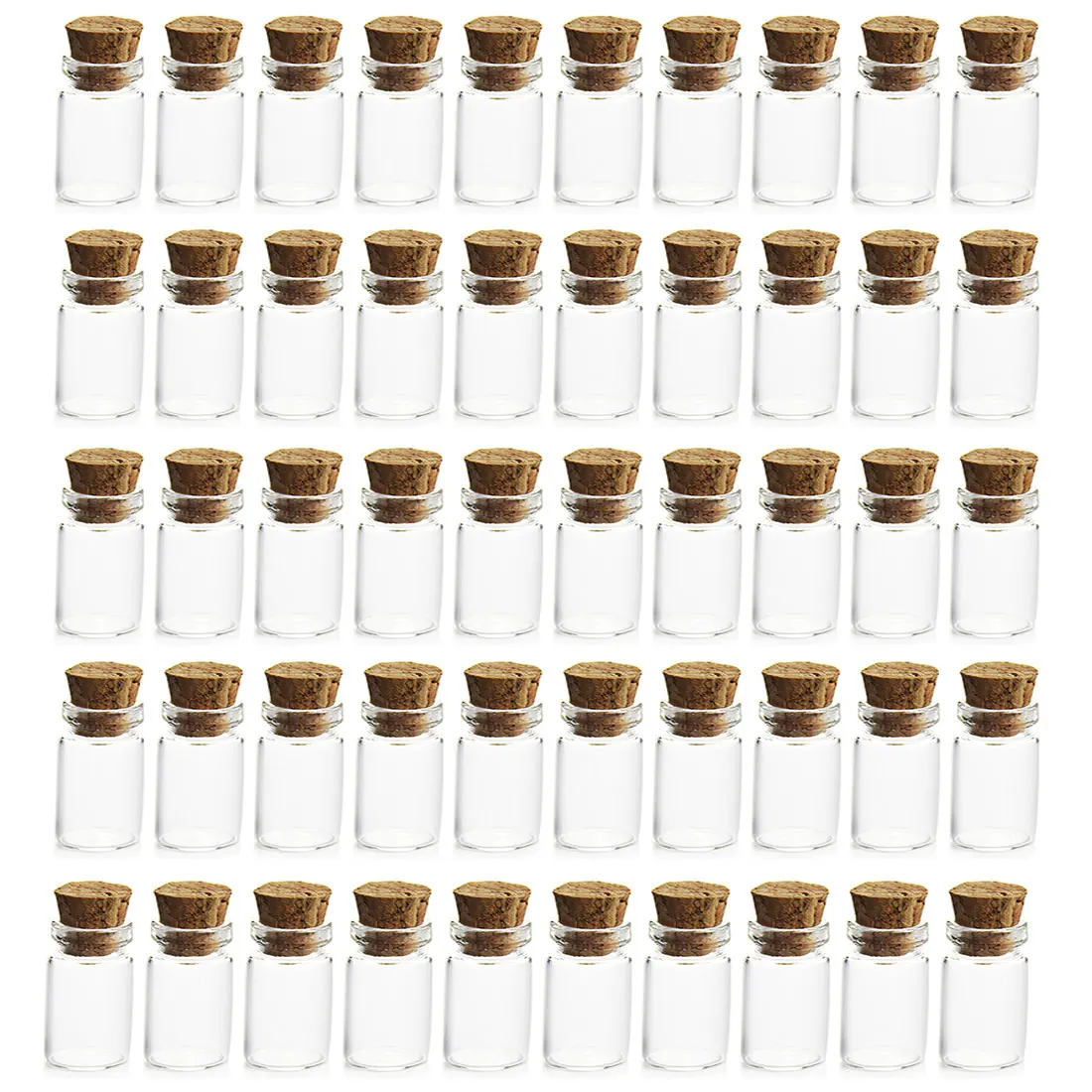 Hot 50Pcs/set 11*22MM 1ML Mini Glass Bottles Jars Empty Sample with Cork Stoppers for DIY Craft Decorative -Brown /Transparent
Hot 50Pcs/set 11*22MM 1ML Mini Glass Bottles Jars Empty Sample with Cork Stoppers for DIY Craft Decorative -Brown /Transparent