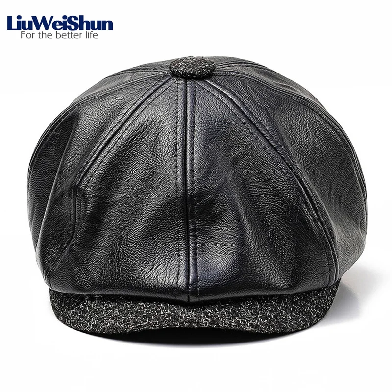 Solid Color Women's PU Octagonal Cap Autumn Winter New Men Classic Octagonal Cap Painter Hat Outdoor Casual Fashion Newsboy Hat
Solid Color Women's PU Octagonal Cap Autumn Winter New Men Classic Octagonal Cap Painter Hat Outdoor Casual Fashion Newsboy Hat