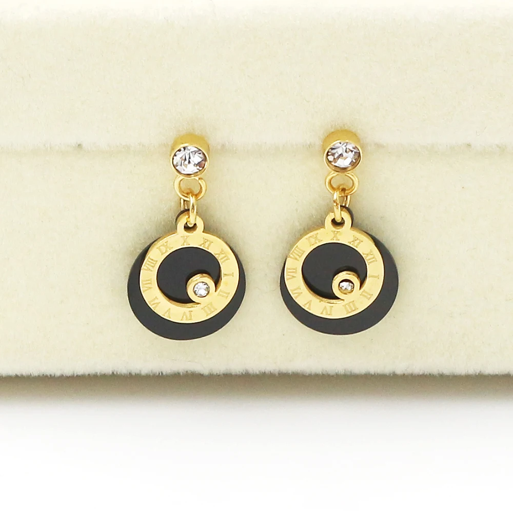New Design Elegant & Charming Roman Numerals Black Background Stud Earrings For Women/Men & Girls High Quality Piercing Jewelry
New Design Elegant & Charming Roman Numerals Black Background Stud Earrings For Women/Men & Girls High Quality Piercing Jewelry