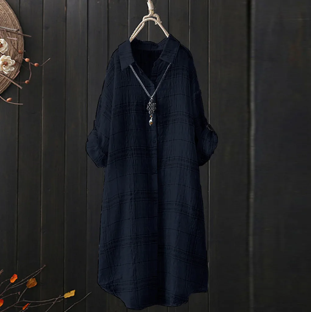 Blouse Women Casual Stripe Plaid Check Long Sleeves Shirt Tops Buttons Loose Blouse Chemisier Femme Blusen Damen Women Blouse
Blouse Women Casual Stripe Plaid Check Long Sleeves Shirt Tops Buttons Loose Blouse Chemisier Femme Blusen Damen Women Blouse