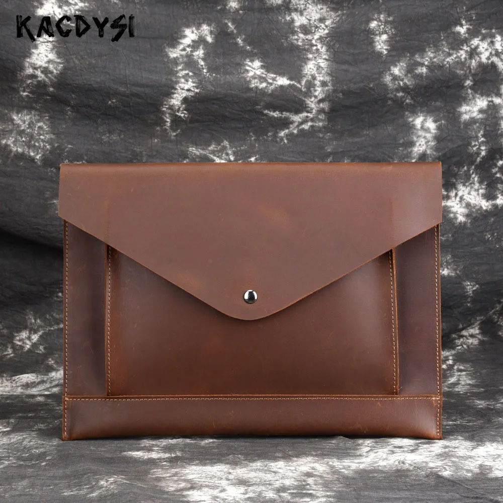 Designer Vintage Mens Envelope Package Genuine Leather Retro Briefcase Simple Casusal Handbag Tablet Document Case Bag For Ipad
Designer Vintage Mens Envelope Package Genuine Leather Retro Briefcase Simple Casusal Handbag Tablet Document Case Bag For Ipad