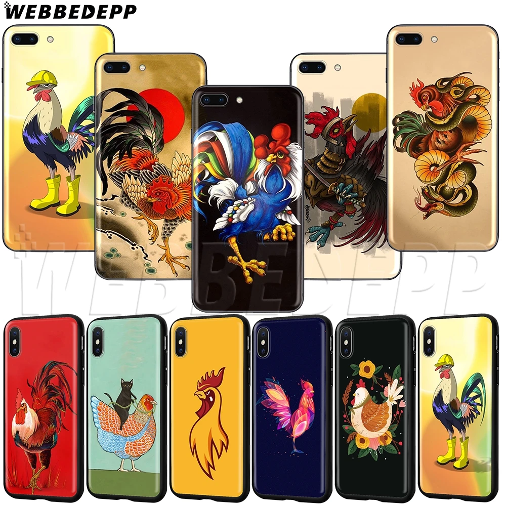 WEBBEDEPP Chicken Cock Rooster TPU soft Case for iPhone 11 Pro XS MAX XR X 8 7 6 6s 5 5s Plus
WEBBEDEPP Chicken Cock Rooster TPU soft Case for iPhone 11 Pro XS MAX XR X 8 7 6 6s 5 5s Plus