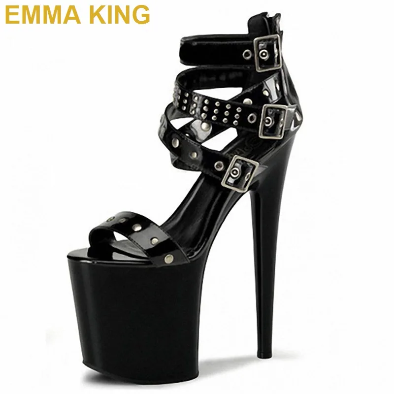 EMMA KING пикантная женская обувь для вечеринок на платформе высотой 20 см туфли