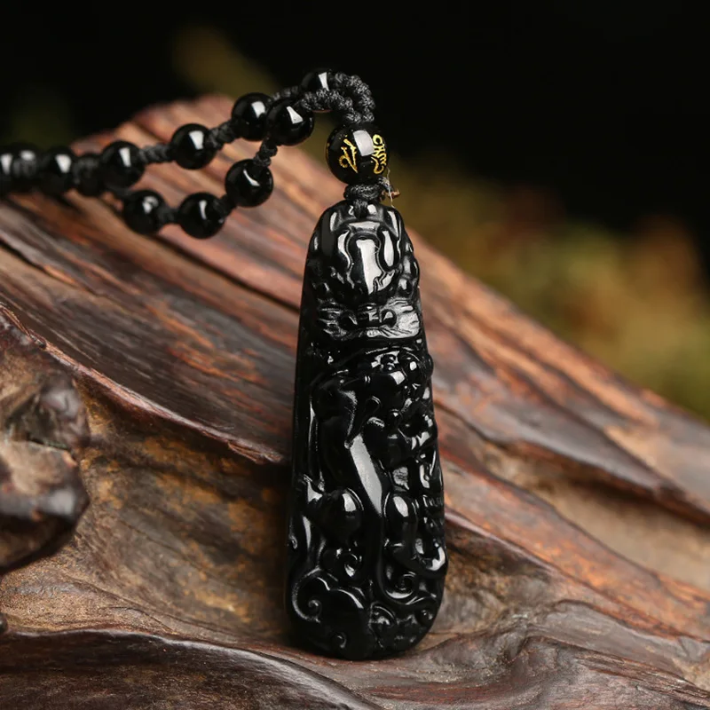 Black Obsidian Natural Stone Lucky Pixiu Pendant Necklaces For Women Men Sweater Chain Amulets Feng Shui Crystals Jewelry
Black Obsidian Natural Stone Lucky Pixiu Pendant Necklaces For Women Men Sweater Chain Amulets Feng Shui Crystals Jewelry