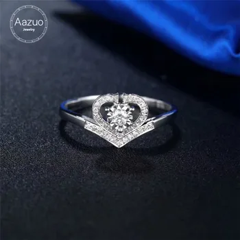 Aazuo 18K White Gold Real Diamond 0.15ct H Si1 Three Claws Heart Ring for Woman Charm Jewelry Fashion Love Gift Real Gold Au750
Aazuo 18K White Gold Real Diamond 0.15ct H Si1 Three Claws Heart Ring for Woman Charm Jewelry Fashion Love Gift Real Gold Au750