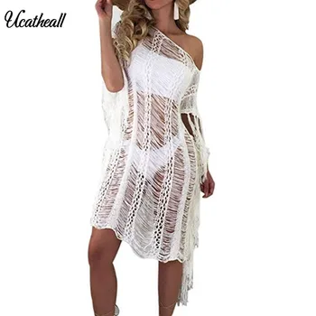 Tassel Beach Cover Up Bikini Crochet Knitted Tassel Tie Beachwear Summer Swimsuit Cover Up Sexy See-through Beach Dress
Tassel Beach Cover Up Bikini Crochet Knitted Tassel Tie Beachwear Summer Swimsuit Cover Up Sexy See-through Beach Dress