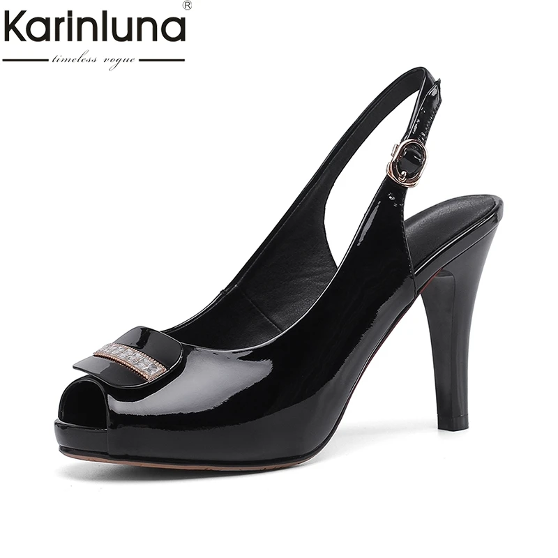 KarinLuna Fashion elegant office lady peep Toe Summer Sandals Women Shoes high Heels Party wedding shoes woman
KarinLuna Fashion elegant office lady peep Toe Summer Sandals Women Shoes high Heels Party wedding shoes woman