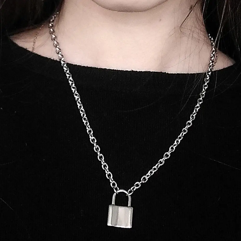 Men Women Vintage Stainless Steel Jewelry Padlock Necklace Brand New Rolo Cable Chain Necklace For Lady Friendship Gifts
Men Women Vintage Stainless Steel Jewelry Padlock Necklace Brand New Rolo Cable Chain Necklace For Lady Friendship Gifts