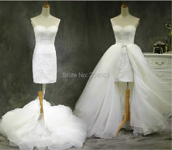 Free Shipping In Stock A-Line Front Short Long Back Wedding Dress with Detachable Skirt Custom size/color
Free Shipping In Stock A-Line Front Short Long Back Wedding Dress with Detachable Skirt Custom size/color