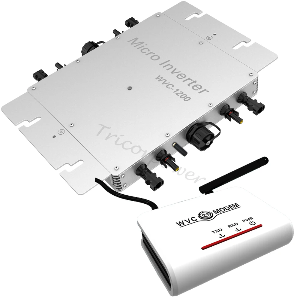 NEW Solar Power Grid Tie Inverters 1200W WVC1200 Micro Inverter with 433Mhz wireless communication + WVC Modem
NEW Solar Power Grid Tie Inverters 1200W WVC1200 Micro Inverter with 433Mhz wireless communication + WVC Modem