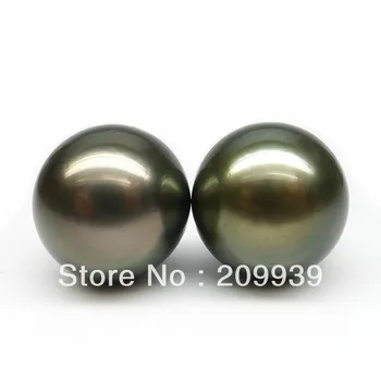 hj 0093 BIG SIZE!2PS ROUND 13.45MM BROWN GREEN TAHITIAN PEARL HIGH QUALITY EARRING 
hj 0093 BIG SIZE!2PS ROUND 13.45MM BROWN GREEN TAHITIAN PEARL HIGH QUALITY EARRING