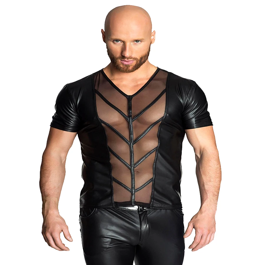 2019 Spring Summer Men New Sexy Fashion Faux Leather Tank V Neck Mesh Patchwork Vest Male Guy Black Short Sleeve Top Suits
2019 Spring Summer Men New Sexy Fashion Faux Leather Tank V Neck Mesh Patchwork Vest Male Guy Black Short Sleeve Top Suits