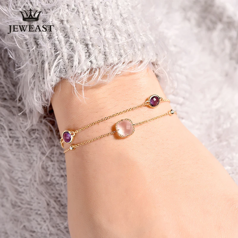 Natural Furong stone 18k Pure Gold Female Bracelets Fine Jewelry Gift Girl Thin Trendy Solid 750 Real Bangle Party Good Nice
Natural Furong stone 18k Pure Gold Female Bracelets Fine Jewelry Gift Girl Thin Trendy Solid 750 Real Bangle Party Good Nice