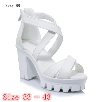 Summer Pumps Women Peep Toe High Heels Party Wedding Platform Gladiator Sandals Woman High Heel Shoes Plus Size 33 - 40 41 42 43
Summer Pumps Women Peep Toe High Heels Party Wedding Platform Gladiator Sandals Woman High Heel Shoes Plus Size 33 - 40 41 42 43