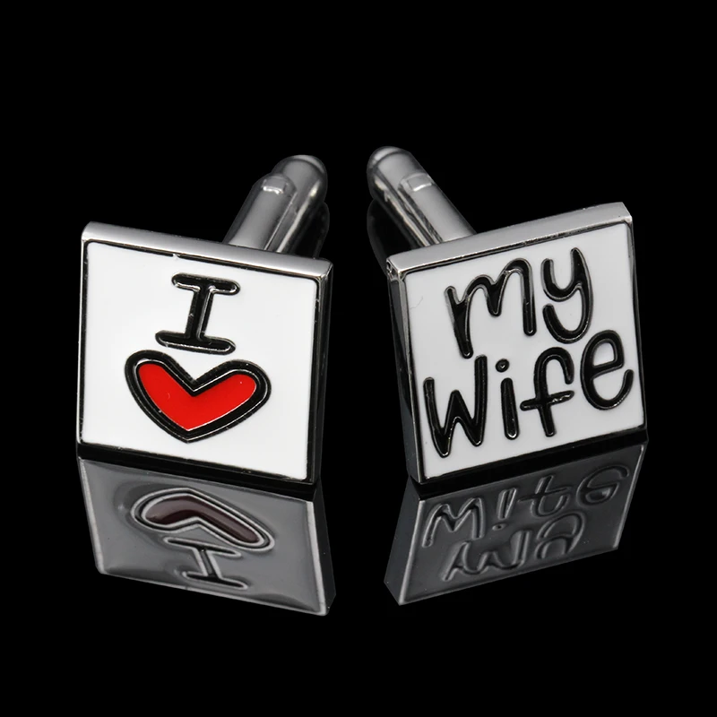 Hot sale Brand New Trendy Rare Exquisite Cuff Links I Love My Wife Gift Wedding Groom Party Shirt Cuff Links Wholesale
Hot sale Brand New Trendy Rare Exquisite Cuff Links I Love My Wife Gift Wedding Groom Party Shirt Cuff Links Wholesale