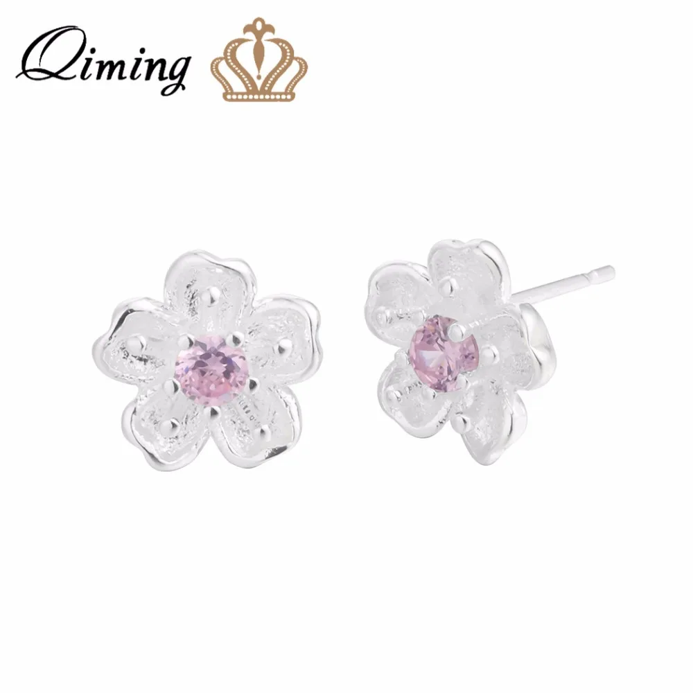 QIMING Ethnic Stud Silver Earrings Women Vintage Boho Jewelry Purple Crystal Flower Charm Wedding Earring Birthday Gift
QIMING Ethnic Stud Silver Earrings Women Vintage Boho Jewelry Purple Crystal Flower Charm Wedding Earring Birthday Gift