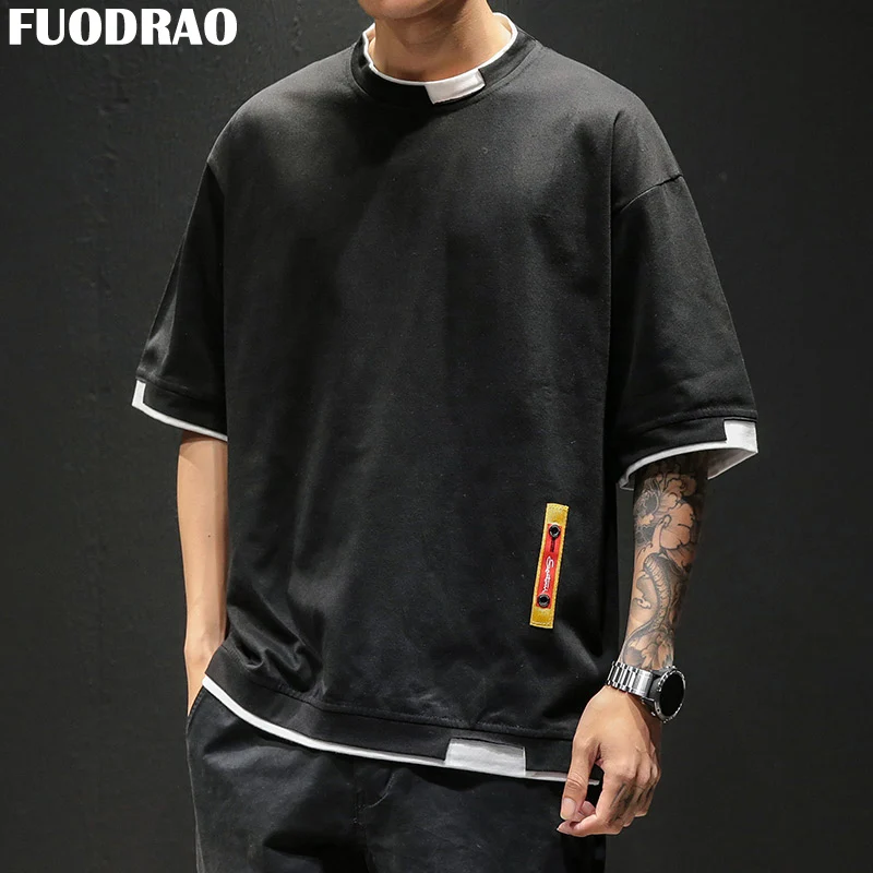 FUODRAO Summer Short Sleeve T-shirts Men Japan Style Casual T-shirts Hip Hop Streetwear Korean Loose Men Tees Tops T668
FUODRAO Summer Short Sleeve T-shirts Men Japan Style Casual T-shirts Hip Hop Streetwear Korean Loose Men Tees Tops T668