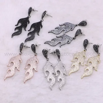 Micro pave Zircon Mix color metal Flame High quality drop earrings Fire shape jewelry gift for women wholesale jewelry 3496
Micro pave Zircon Mix color metal Flame High quality drop earrings Fire shape jewelry gift for women wholesale jewelry 3496