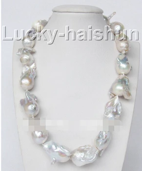 LL<<< 0672 luster 18" 31mm white Reborn keshi pearl necklace filled gold dragon clasp
LL<<< 0672 luster 18" 31mm white Reborn keshi pearl necklace filled gold dragon clasp