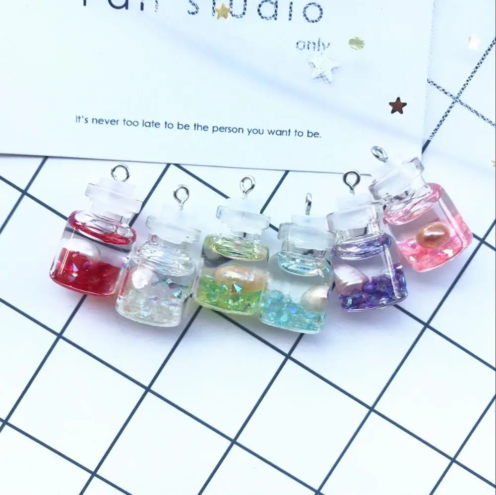 4pcs Fashion Natural pearls Glass bottle wishing bottle Charms for DIY decoration neckalce earring key chain Jewelry Making
4pcs Fashion Natural pearls Glass bottle wishing bottle Charms for DIY decoration neckalce earring key chain Jewelry Making