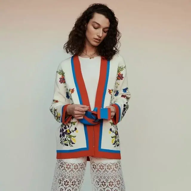 Women Jacket 2019 Spring and Summer National Color Colorblock Embroidered Loose Knit Cardigan
Women Jacket 2019 Spring and Summer National Color Colorblock Embroidered Loose Knit Cardigan