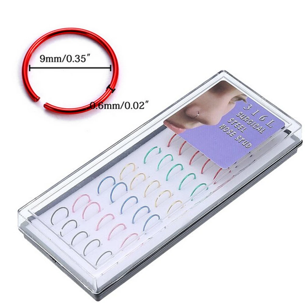 40pcs/Set New Medical Nostril Titanium Nose Hoop Nose Rings Clip On Nose Ring Body Fake Piercing Bijoux Jewelry
40pcs/Set New Medical Nostril Titanium Nose Hoop Nose Rings Clip On Nose Ring Body Fake Piercing Bijoux Jewelry