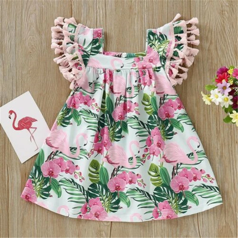 Summer Newborn Baby Girls Princess Flamingo Party Wedding Holiday Beach Dress New Baby Dress Fly Sleeve Tassels Flamingo Dress
Summer Newborn Baby Girls Princess Flamingo Party Wedding Holiday Beach Dress New Baby Dress Fly Sleeve Tassels Flamingo Dress