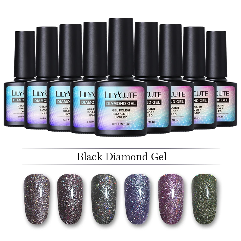 LILYCUTE Bling Glitter UV Gel Nail Polish 3D Sequins Black Soak Off Nail Art Gel Lacquer for Salon Home DIY 8ml
LILYCUTE Bling Glitter UV Gel Nail Polish 3D Sequins Black Soak Off Nail Art Gel Lacquer for Salon Home DIY 8ml