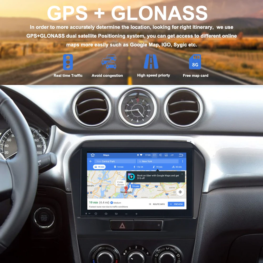 9" Android 8.0 Car Stereo for Suzuki Vitara dvd 2016 2017 AutoRadio Headunit vehicle GPS Steering wheel Control WiFi 4G BT
9" Android 8.0 Car Stereo for Suzuki Vitara dvd 2016 2017 AutoRadio Headunit vehicle GPS Steering wheel Control WiFi 4G BT
