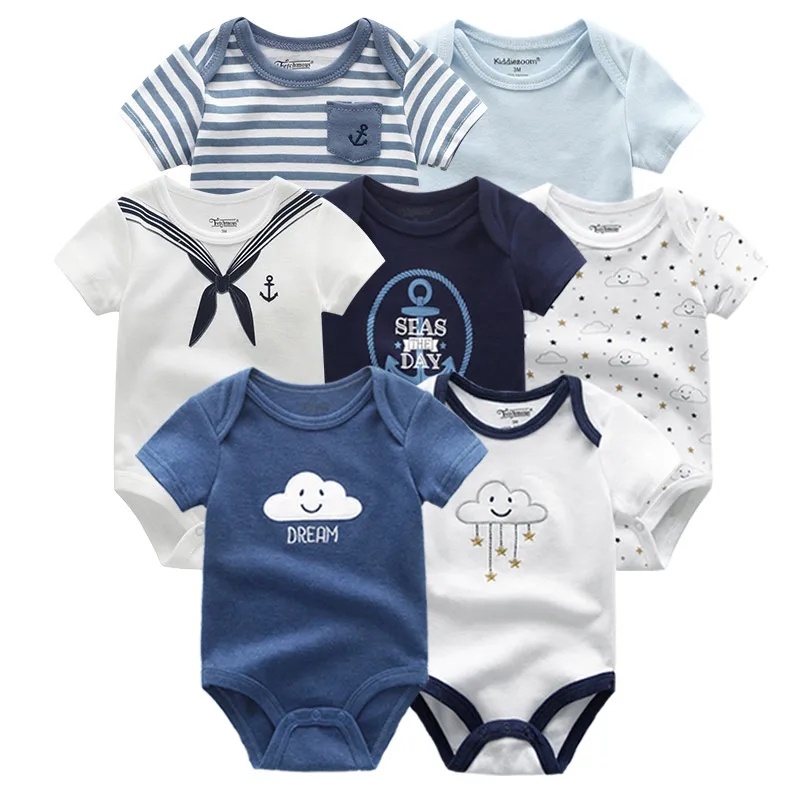 7Pcs/Lot Newborn Baby Rompers Clothing sets Cotton baby jumpsuits Roupa De Bebe Baby boy girl Clothes