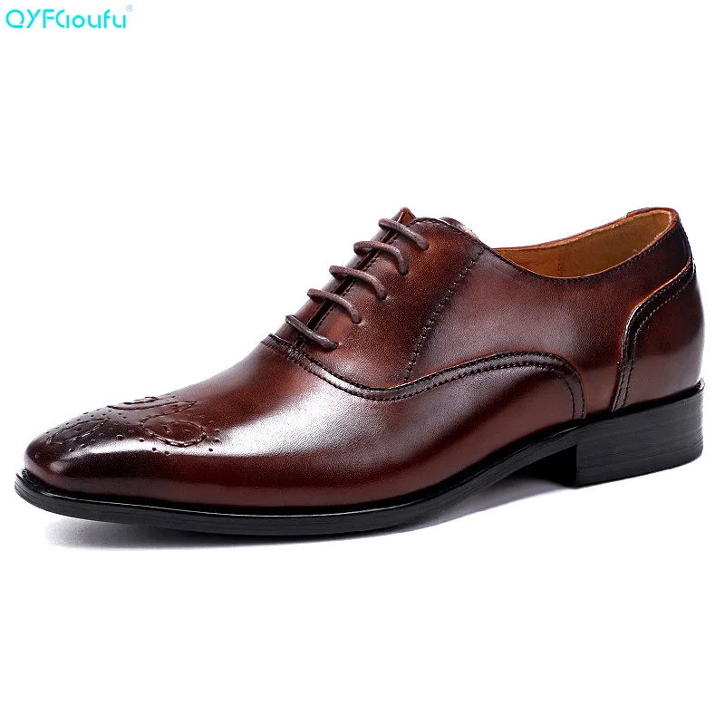 QYFCIOUFU Designer Luxury Formal Shoes Men Fashion Lace-up Black Wine Red Oxford Shoes Business Genuine Leather Dress Shoes
QYFCIOUFU Designer Luxury Formal Shoes Men Fashion Lace-up Black Wine Red Oxford Shoes Business Genuine Leather Dress Shoes