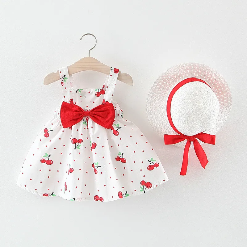 Baby Dress Summer Newborn Toddler Girls Clothes Sling Fruit Printed Princess Dress With Hat for Girl Kids Dress
Baby Dress Summer Newborn Toddler Girls Clothes Sling Fruit Printed Princess Dress With Hat for Girl Kids Dress