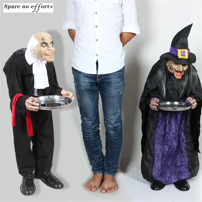 Halloween Creative Props Electric Housekeeper Witch Toys Hold Plate Toy Shake Body Tricky Props Bar Ktv Decoration Evil Props
Halloween Creative Props Electric Housekeeper Witch Toys Hold Plate Toy Shake Body Tricky Props Bar Ktv Decoration Evil Props
