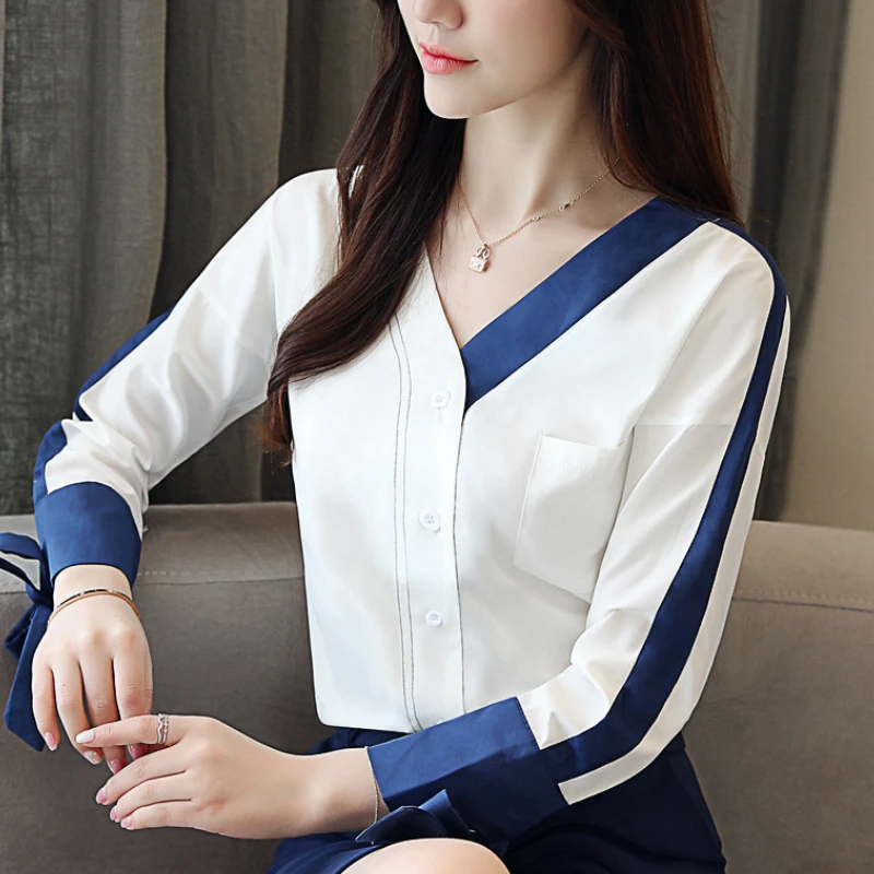 Casual V -neck OL Blouse Women Tops and Blouses Long Sleeve Fashion Woman Blouses 2018 Chiffon Blouse Shirt Blusa Feminina A97
Casual V -neck OL Blouse Women Tops and Blouses Long Sleeve Fashion Woman Blouses 2018 Chiffon Blouse Shirt Blusa Feminina A97