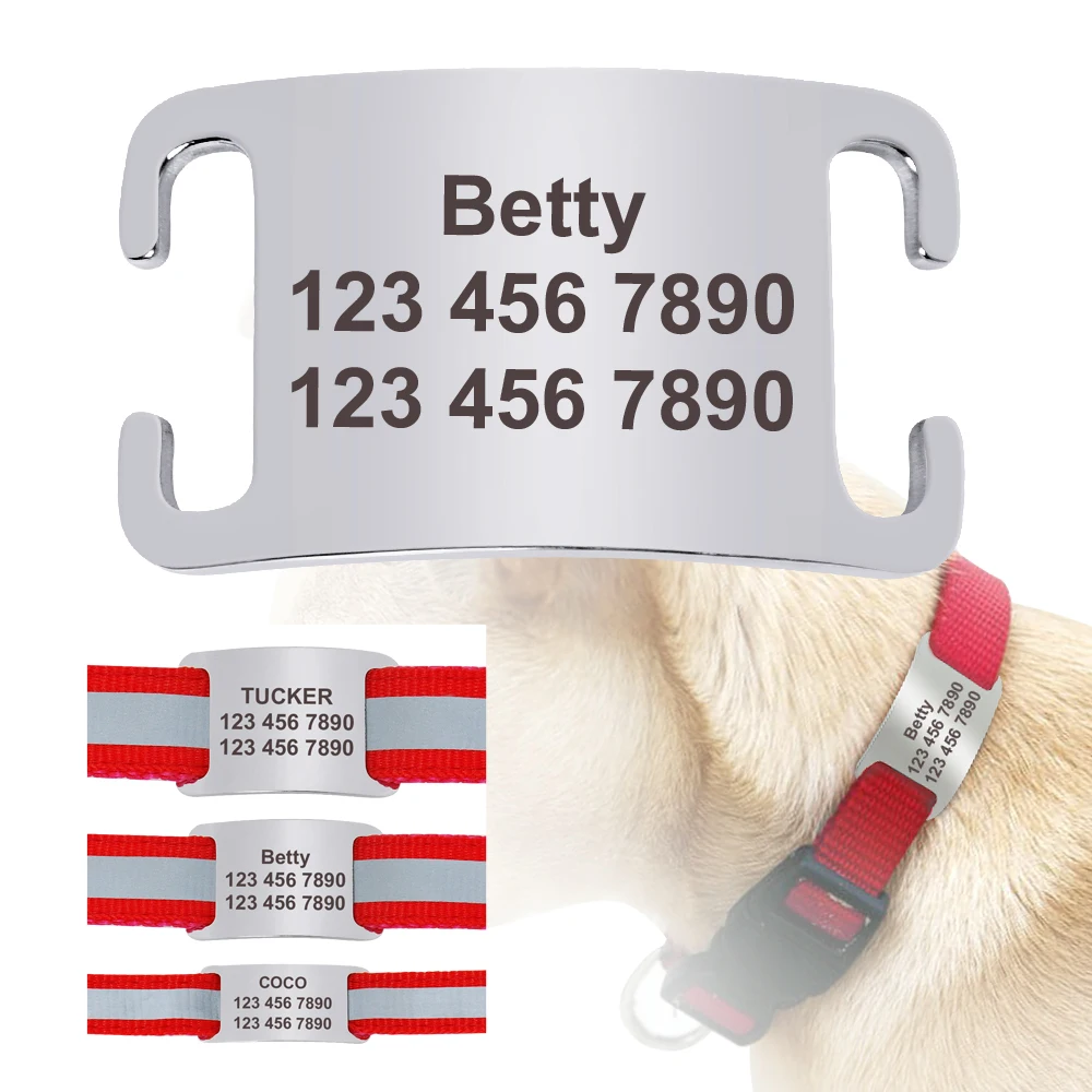 Personalized Dog Id Tag Slid On Collar Stainless Steel Custom Name Dog Tags Engraved Accessories for Small Medium Large Pet
Personalized Dog Id Tag Slid On Collar Stainless Steel Custom Name Dog Tags Engraved Accessories for Small Medium Large Pet