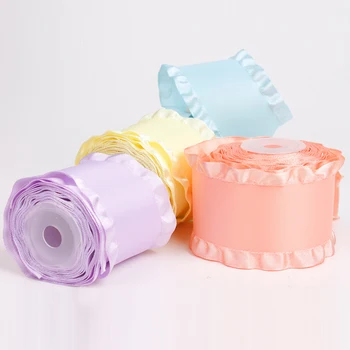 Solid Color Printed Polyester Lotus Leaf Satin Ribbon 38mm 20 Yards 12 Colors Diy Hair Accessories Band Garment Ribbons
Solid Color Printed Polyester Lotus Leaf Satin Ribbon 38mm 20 Yards 12 Colors Diy Hair Accessories Band Garment Ribbons