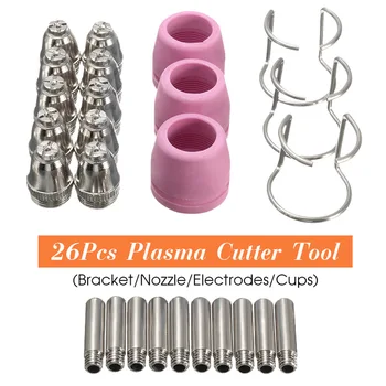 26Pcs Plasma Cutter Consumables Kit SG-55 AG-60 WSD-60P Cutting Torch Tip Nozzle ALI88
26Pcs Plasma Cutter Consumables Kit SG-55 AG-60 WSD-60P Cutting Torch Tip Nozzle ALI88