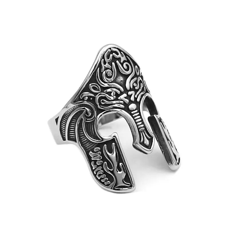 Norse Viking Warrior Spartacus Mask Helmet Ring Stainless Steel Jewelry Norse Rune Totem Amulet Biker Men Ring Wholesale SWR0857
Norse Viking Warrior Spartacus Mask Helmet Ring Stainless Steel Jewelry Norse Rune Totem Amulet Biker Men Ring Wholesale SWR0857