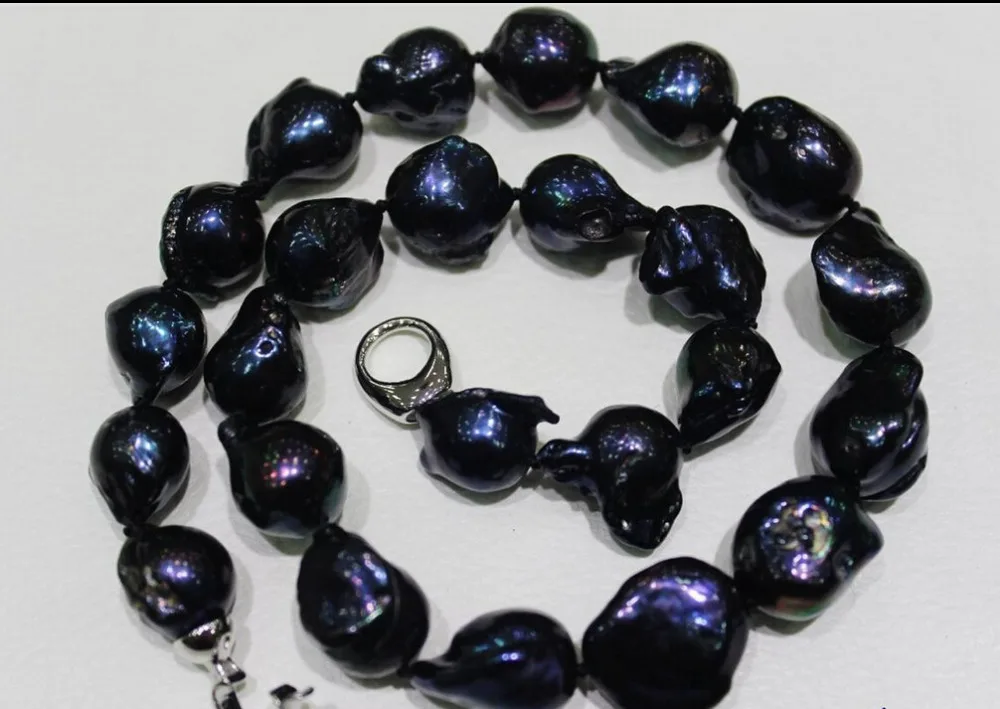 Free Shipping 003521 Black Beautiful keshi pearl necklace 12x15mm-15x19mm 17.5INCH Alloy "handmade
Free Shipping 003521 Black Beautiful keshi pearl necklace 12x15mm-15x19mm 17.5INCH Alloy "handmade
