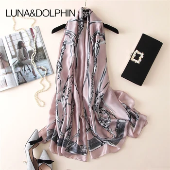 Luna&Dolphin Women Chiffon Silk Scarf 180x90cm Shawls Khaki Black Purple Vintage Chain Wraps Chiffon Soft Big Shawl Tippet
Luna&Dolphin Women Chiffon Silk Scarf 180x90cm Shawls Khaki Black Purple Vintage Chain Wraps Chiffon Soft Big Shawl Tippet